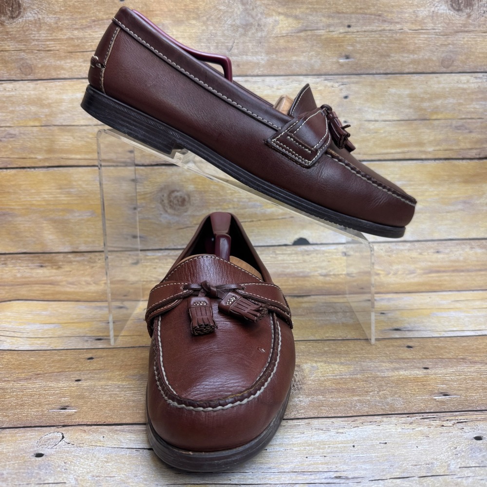 Dexter Tassel Loafers Men Size 11 Brown Leather Made In USA‎ Classic Ivy Preppy